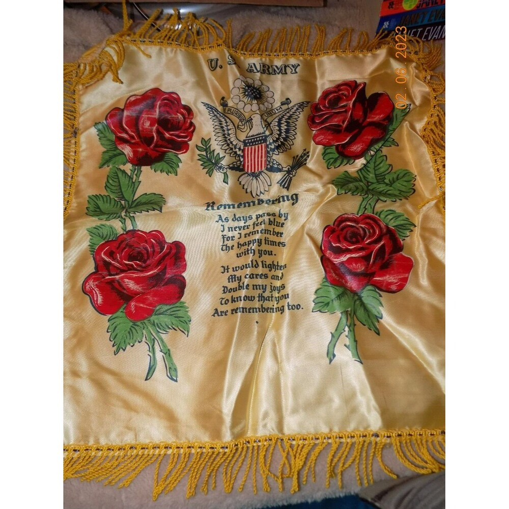 Vintage U.S. Army Remembering pillow cover